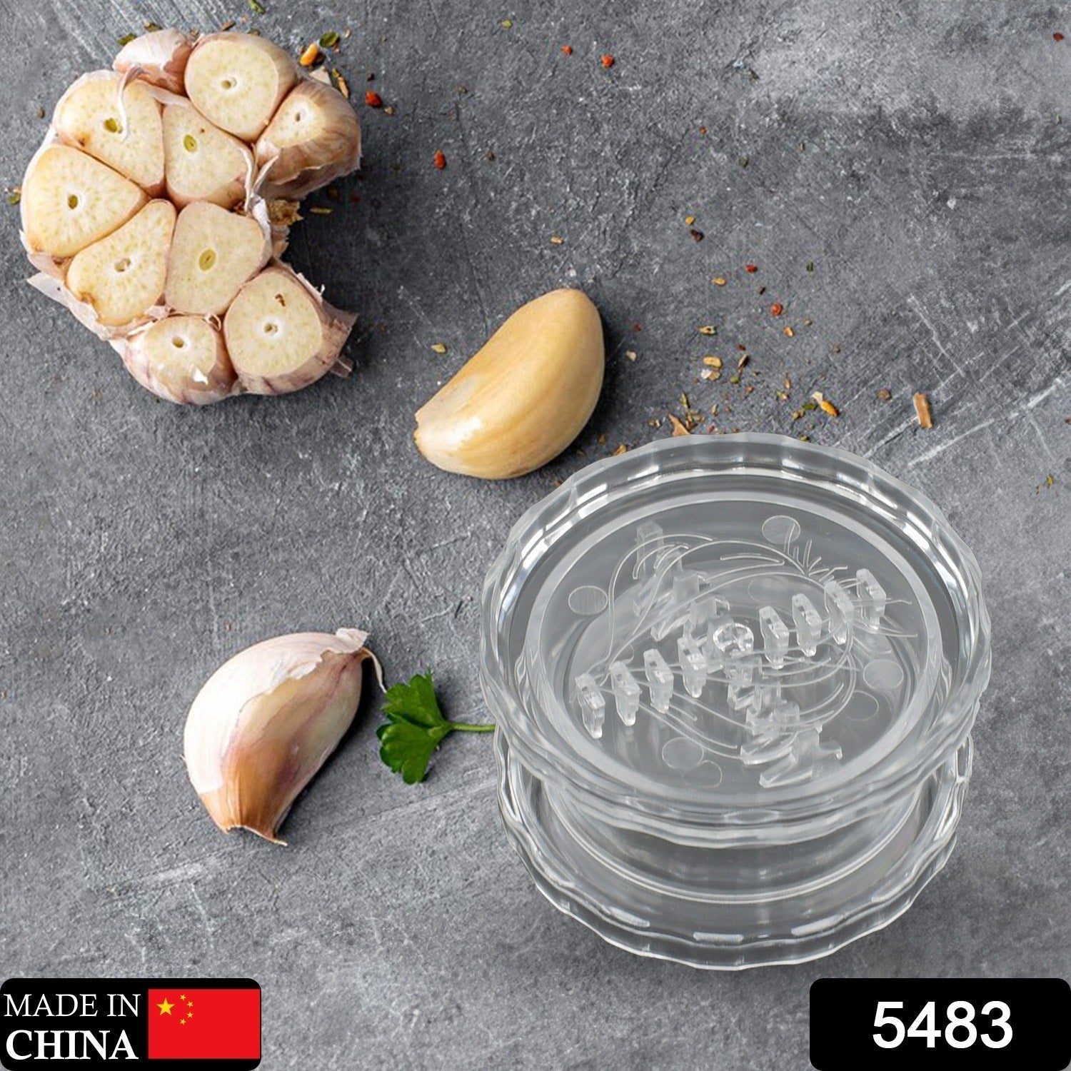 5483 Multi-use Transparent Garlic Press Cutter Mincer Grinder Crusher, Manual Plastic Garlic Press Peeler Crusher Masher Twist Kitchen Useful Tool Garlic Room Kitchen Tool 5483 Multi-use Transparent Garlic Press Cutter Mincer Grinder Crusher, Manual Plastic Garlic Press Peeler Crusher Masher Twist Kitchen Useful Tool Garlic Room Kitchen Tool